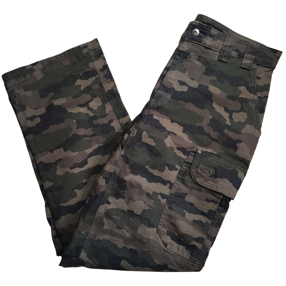 Duluth Trading Co Flex Fire Hose Relaxed Fit Camo Cargo Pants 36x34 Mens Work